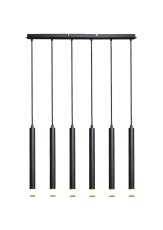 RABALUX 72362 Ramira závesné svietidlo 6xG9 čierna, priehľadná