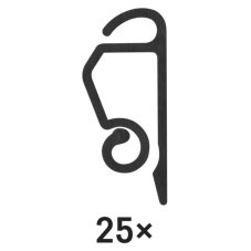 EMOS DCH003 háček 50x21x4 mm, 25 ks sáček