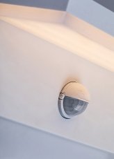 RABALUX 77116 Zaragoza vonkajšie nástenné svietidlo so senzorom LED 9W/850lm 2700+4000+6500K IP54 biela