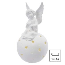EMOS DCLW33 vánoční dekorace anděl 4 LED V29cm 0,4W teplá bílá, 2xAA excl.