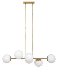RABALUX 72249 Kiara závěsné svítidlo 6xE27 zlatá, bílá