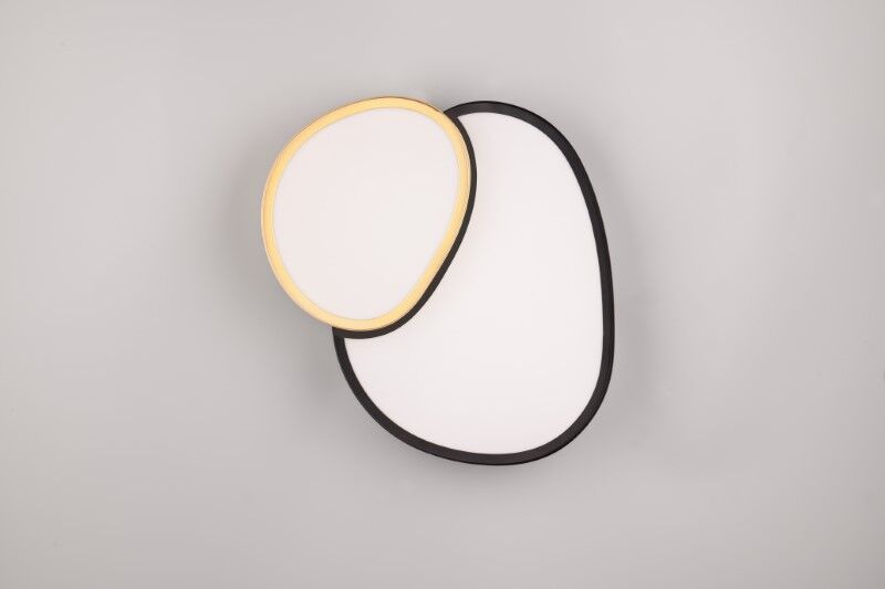 TRIO 647510280 RISE stropní svítidlo SMD LED 21W/2400lm 2700-6500K černo-zlatá, stmívatelné, dálkový ovladač