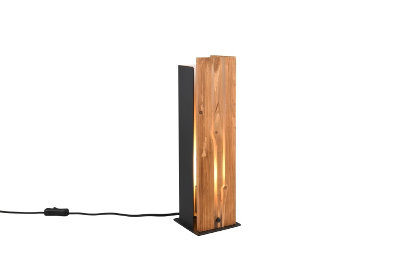 TRIO 563300130 KARUNI stolná lampička V400mm 1xE27 čierna, drevo