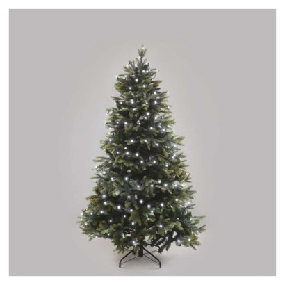 D4AC05 EMOS CLASSIC vánoční řetěz 240 LED, zelený drát, 24m, časovač, studená bílá, IP44