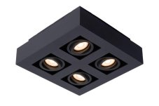 Lucide 09119/21/30 XIRAX stropní bodové stmívatelné svítidlo 4xGU10 / 5W LED černá