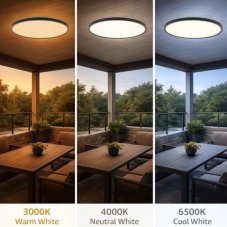 Vonkajšie stropné svietidlo LED 3000 / 4000 / 6000K antracitová IP44 Rabalux Maurec 75081