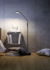 TRIO 423310132 MONZA stojacia lampa LED 12W/1400lm 2300+3000+4000K matná čierna, stmievateľné