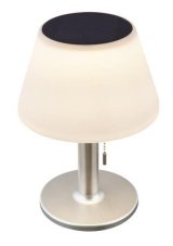 GLOBO SOLAR 33548 solární svítidlo lampička V280mm LED 10x0,2W 1800K IP44, včetně baterie 1x 18650 3,7V 1800mAh, nerez, bílá