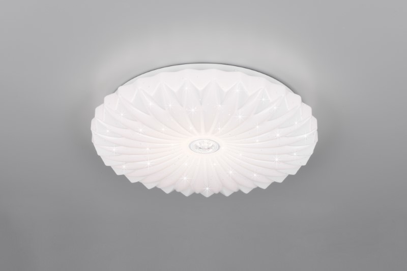 TRIO Reality R64791101 ATARIS stropné svietidlo D380mm SMD LED 18W/1900lm 2700 - 6000K biela, diaľkový ovládač, starlight efekt