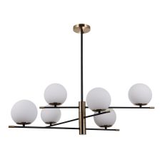 ITALUX PND-43660-6 Stelia závěsné svítidlo 6xE14 D860mm černá, starožitná bronzová, bílá