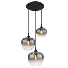 GLOBO 15548-3H MAXY závěsné svítidlo D480mm 3xE27 matná černá, kouřová