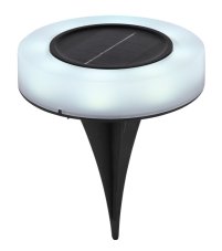 GLOBO SOLAR 36414-2 solární svítidlo zapichovací do země D105mm LED 8x0,1W 3200K IP44, včetně baterie 1xAA Ni-MH 400mAh 1.2V, černá, opál, 2-set