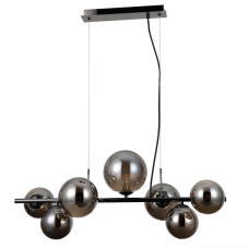 ITALUX PND-406007-7A-BCR Canello závesné svietidlo 7xG9 čierny chróm, dymová