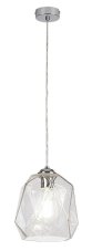 RABALUX 72012 Shivani závěsné svítidlo 1xE27 D200mm chrom, průhledná