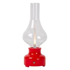 LUCIDE 74516/02/32 JASON stolní lampička V300mm LED 2W/122lm 3000K červená, nabíjecí baterie, 3StepDIM