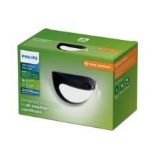 Solární nástěnné svítidlo se senzorem LED 2700K čierna IP44 PHILIPS Swyn 8721103105554