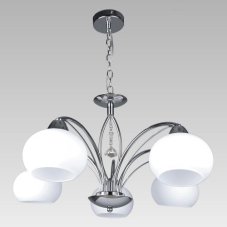 PREZENT 61458 ARAGONA závěsné svítidlo 5xE27 / 60W, chrom, bílá
