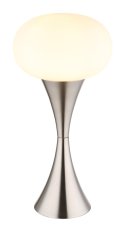 GLOBO 21027N LULA stolná lampička V369mm 1xE14 nikel, opálová