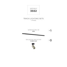 Lištové svietidlá SET 3x GU10 1 m čierno zlatá Zuma Line Tube Track 3552