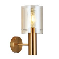 Italux WL-5581-1A-BRO+AMB nástěnné svítidlo Sardo 1x40W E27 mosaz, jantarová
