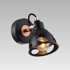 PREZENT 75454 NOTOS nástenné svietidlo 180 mm 1xE14/40W, čierna/červená meď