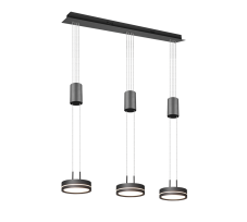 TRIO 326510342 FRANKLIN závěsné svítidlo SMD LED 3x9W/1050lm 3000K antracit, switchdimmer