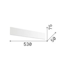 Ideal lux 342658 ZIG ZAG nástenné svietidlo LED 23W 2300/2180lm 2700K biela