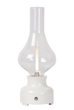 LUCIDE 74516/02/31 JASON stolní lampička V300mm LED 2W/122lm 3000K bílá, nabíjecí baterie, 3StepDIM