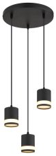 GLOBO 57852-3H LUCERO závěsné svítidlo D300mm 3xGX53 7W 600/364lm 3000K černá, opálová