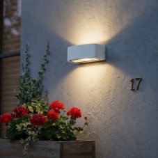 Exteriérové ​​nástěnné svítidlo Ideal lux 066868 ANDROMEDA AP1 BIANCO 1xE27 60W IP55