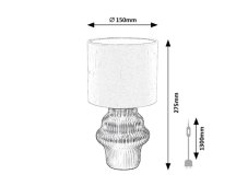 RABALUX 74059 Glimo stolní lampička V275mm1xE14 zelená, bílá