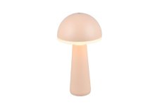 TRIO Reality R57716166 FUNGO venkovní stolní lampa SMD LED V310mm 2W/200lm 3000+4000+6500K IP54 písková, černá, nabíjecí baterie, USB-C port, nabíjecí stanice