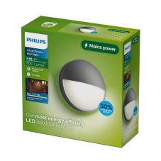 Venkovní nástěnné svítidlo LED 2700K antracitová IP44 PHILIPS UltraEfficient Capricorn 8721103110015