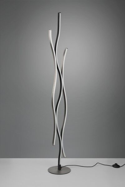 TRIO 441210305 BLAZE stojaca lampa SMD LED V1380mm 28W/3250lm 2300+3000+4000K brúsený hliník, stmievateľná