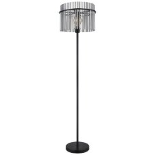 GLOBO 15698S GORLEY stojací lampa V1520mm 1xE27 matná černá, kouřová