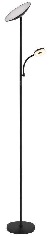 GLOBO 58011 SKOPO stojacia lampa V1790mm LED 20W 1900/1100lm 3000+4000+6500K čierna, 3StepDIM