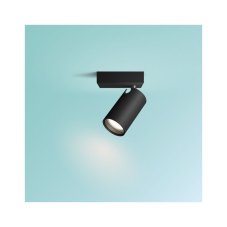 Philips 8720169298972 Idris nástěnné bodové svítidlo/spot 1xGU10 IP44 černá, ClickFix