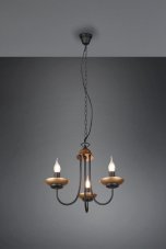 TRIO 101700332 LIVIA luster 3xE14 D468mm černá matná, zlatá