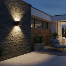 Ideal lux 313443 OUTDOOR ATOM vonkajšie nástenné svietidlo LED 12W 1050/670lm 3000K IP54 kávová