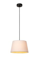 LUCIDE 10416/01/38 WOOLLY závěsné svítidlo D280mm 1xE27 černá, krémová