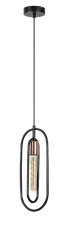 RABALUX 72263 Rovier závesné svietidlo 1xE27 matná čierna, medená