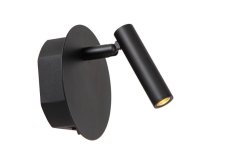 LUCIDE 77288/03/30 JOLIJN nástěnné svítidlo D102mm LED 2W/145lm 3000K černá, nabíjecí baterie, magnetický montážní systém