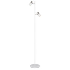 GLOBO 57851S BRISBON stojací lampa V1540mm 2xGU10 bílá, matný nikl