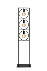 LUCIDE 00727/03/30 SUUS stojací lampa V1450mm 3xE27 černá
