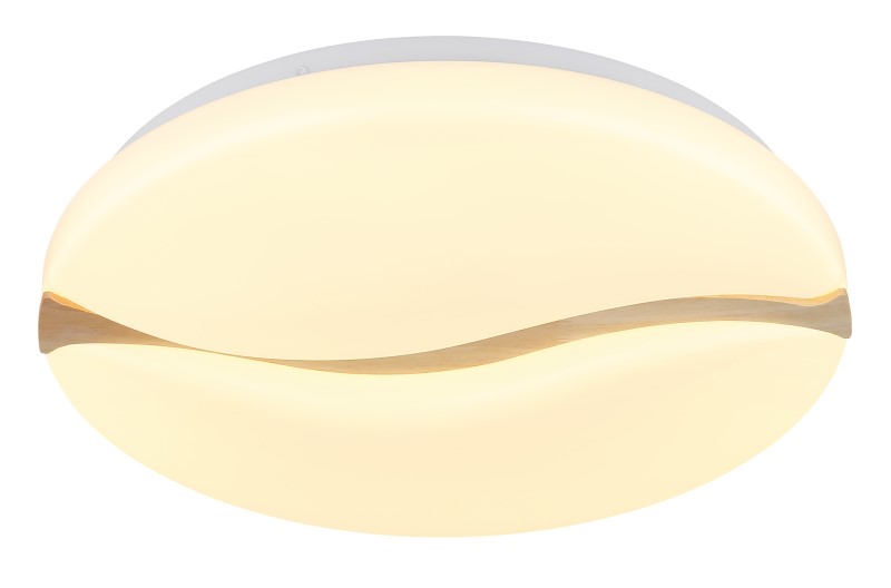 GLOBO 41790-20 LETICIA stropní svítidlo D390mm LED 24W 2790/1850lm 3000+4200+6000K bílá, dřevo