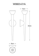 LED nástěnné svítidlo 550 lm 3000K zlaté Zuma Line BOSTON W0603-01A-F7B1