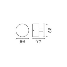 Ideal lux 347738 TOFFEE vonkajšie nástenné svietidlo D80mm LED 8W 900/280lm 3000K IP65 biela