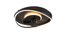 TRIO Reality R67393132 SORTLAND stropní svítidlo s ventilátorem SMD LED D500mm 30W/3500lm 2700-6500K černá matná, bílá, stmívatelné, dálkový ovladač