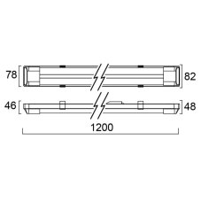 Sylvania 0045163  svietidlo pod kuchynskú linku LED IP20 BATTEN L1200 TWIN 4000K