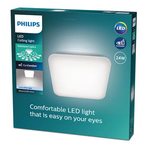 Philips 8720169195516 Mauve CL270 EC SQ stropní svítidlo LED 430x430mm 24W/3000lm 4000K bílá